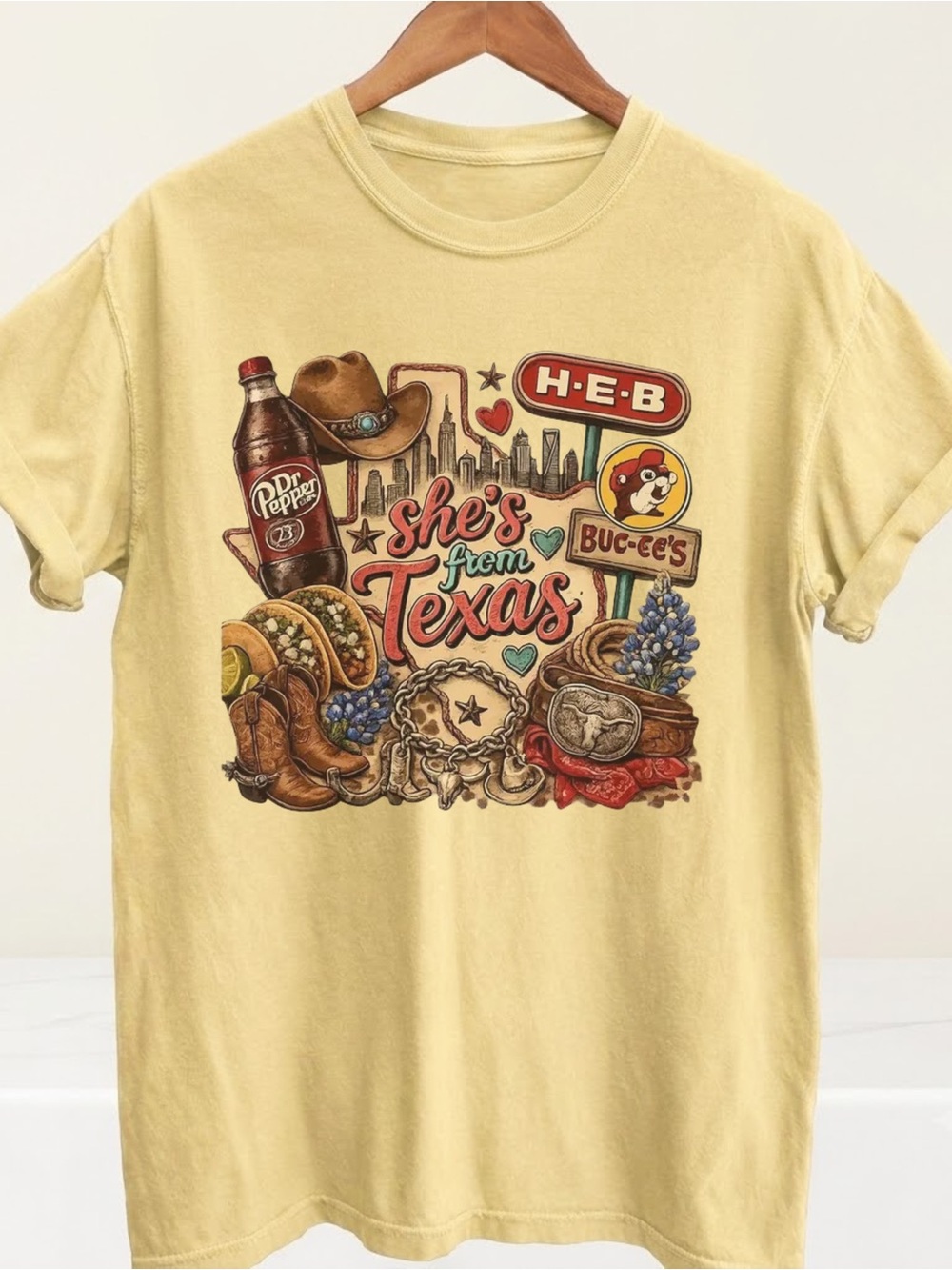 She's from Texas I Can Tell Country Music Graphic Tee - Yellowhaze